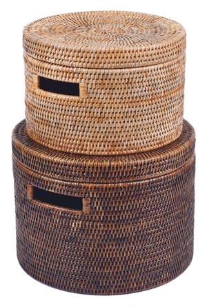TK Home Collection Rattan Storage Basket
